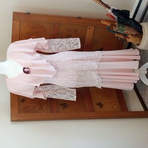Vintage 90's Petal Pink Lace Spencer Alexis Dress